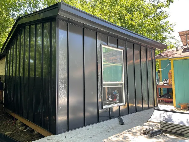 Black standing seam metal wall panels for Metal Roof Installation in Mayflower Village